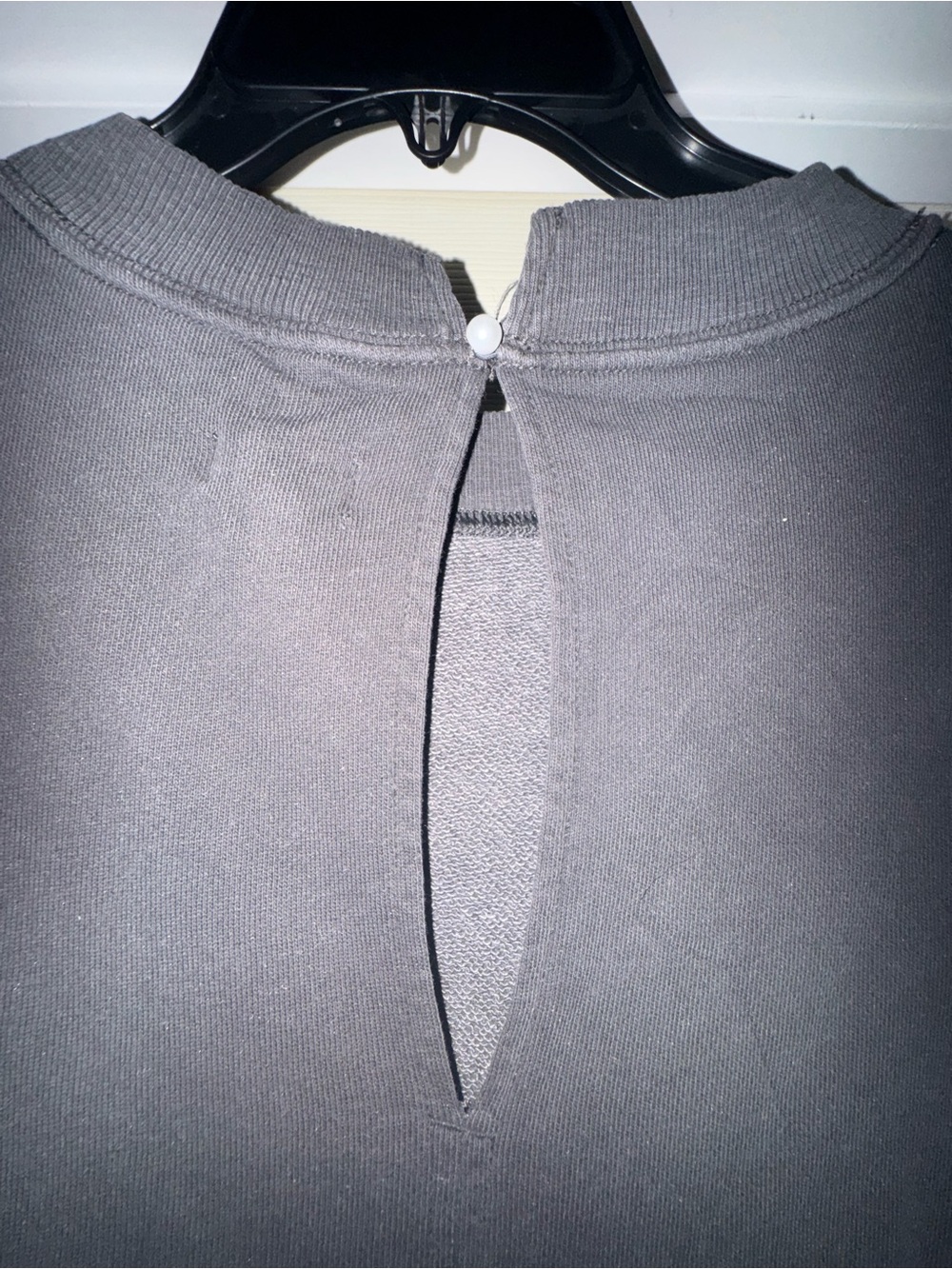 aerie Black Crewneck Sweatshirt with White Lace Bow Graphic - Picture 3 of 4
